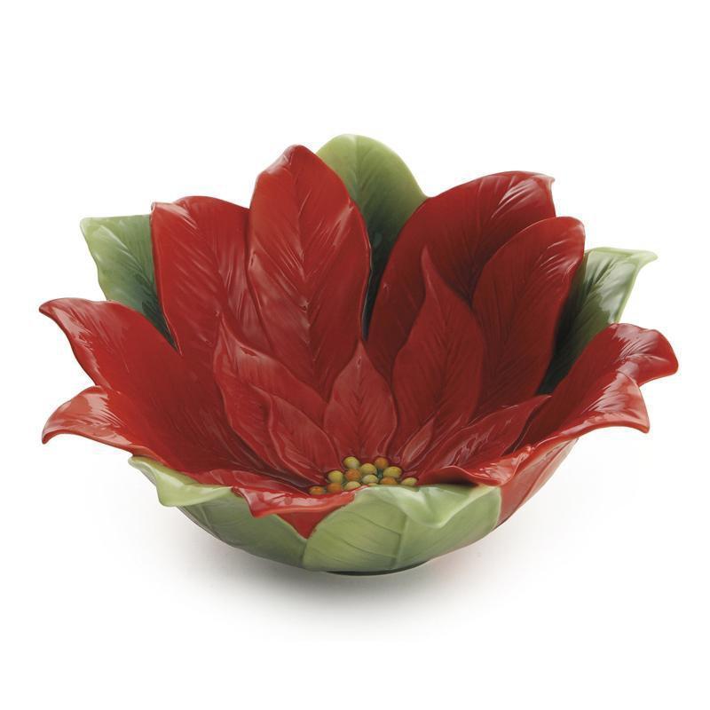 Franz Collection Holiday Classic Poinsettia Small Bowl FZ01986