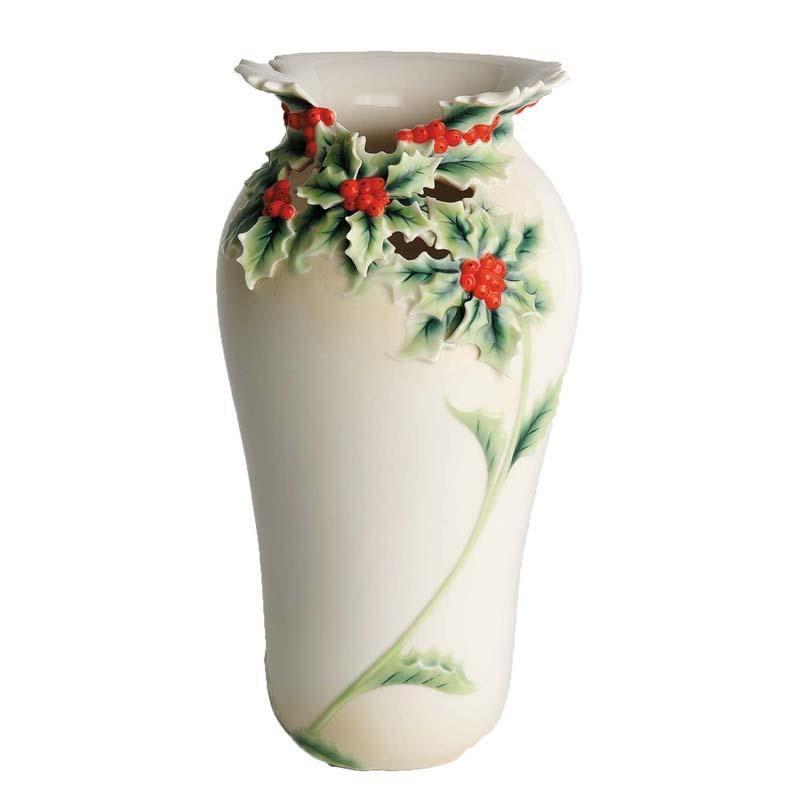 Franz Collection Holly Berries Vase FZ00443