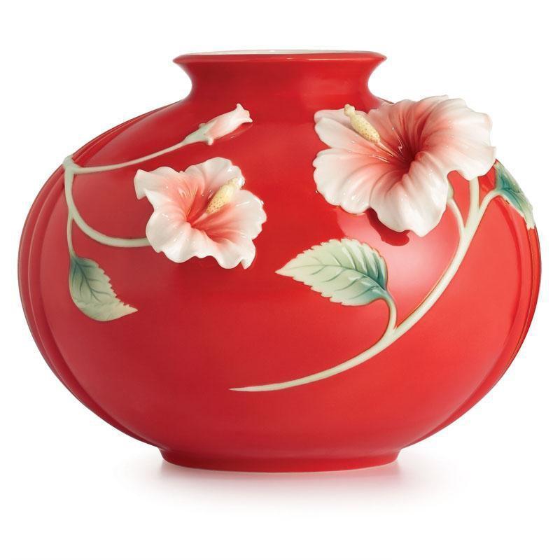 Franz Collection Island Beauty Hibiscus Mid Vase FZ02590