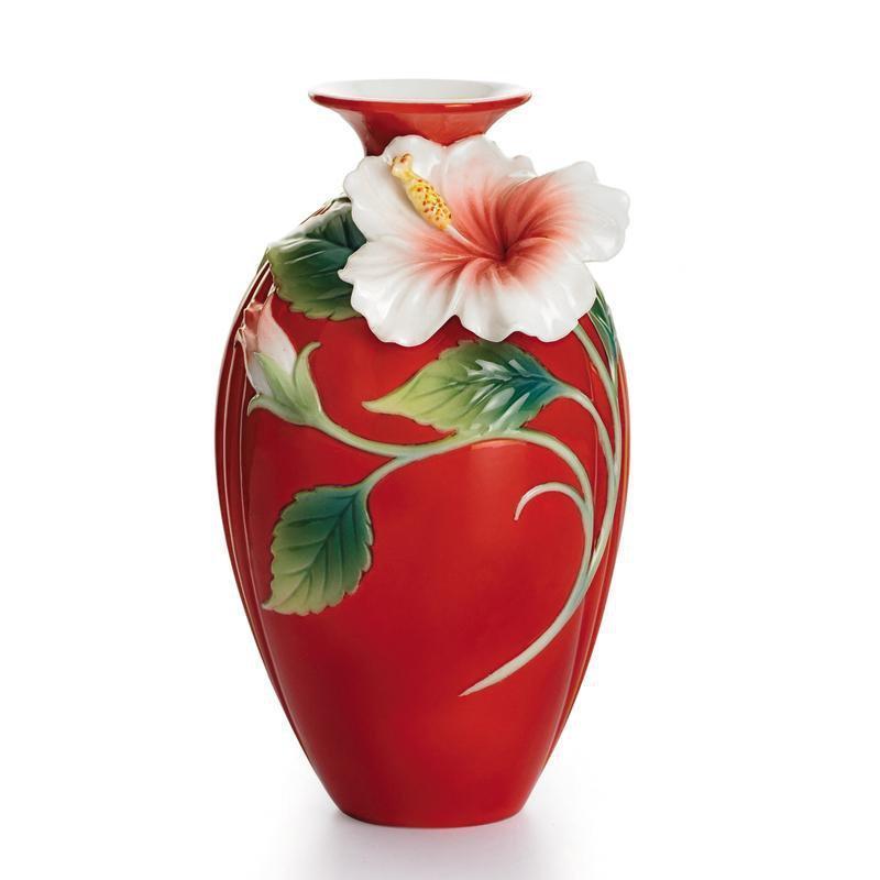 Franz Collection Island Beauty Hibiscus Small Vase FZ01693
