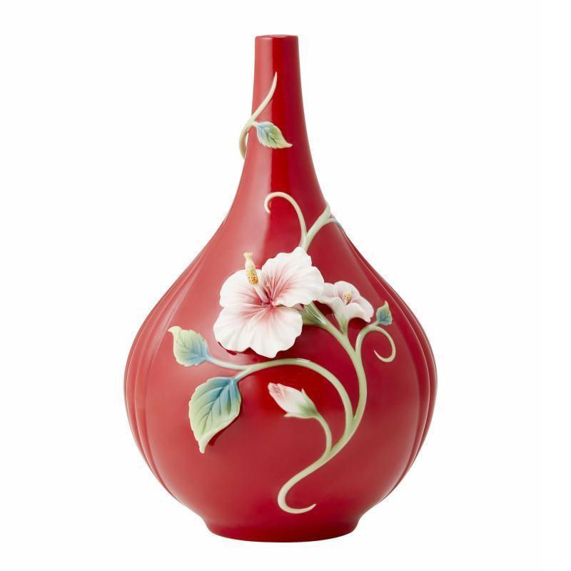 Franz Collection Island Beauty Narrow-Mouthed Hibiscus Vase FZ03730
