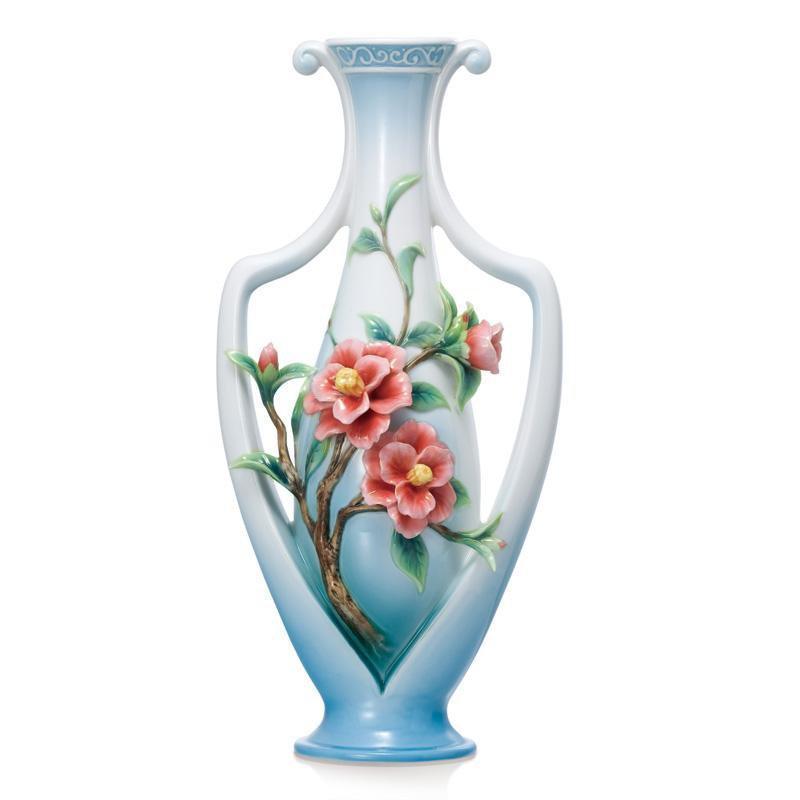 Franz Collection Joyful Camellia Vase FZ02027