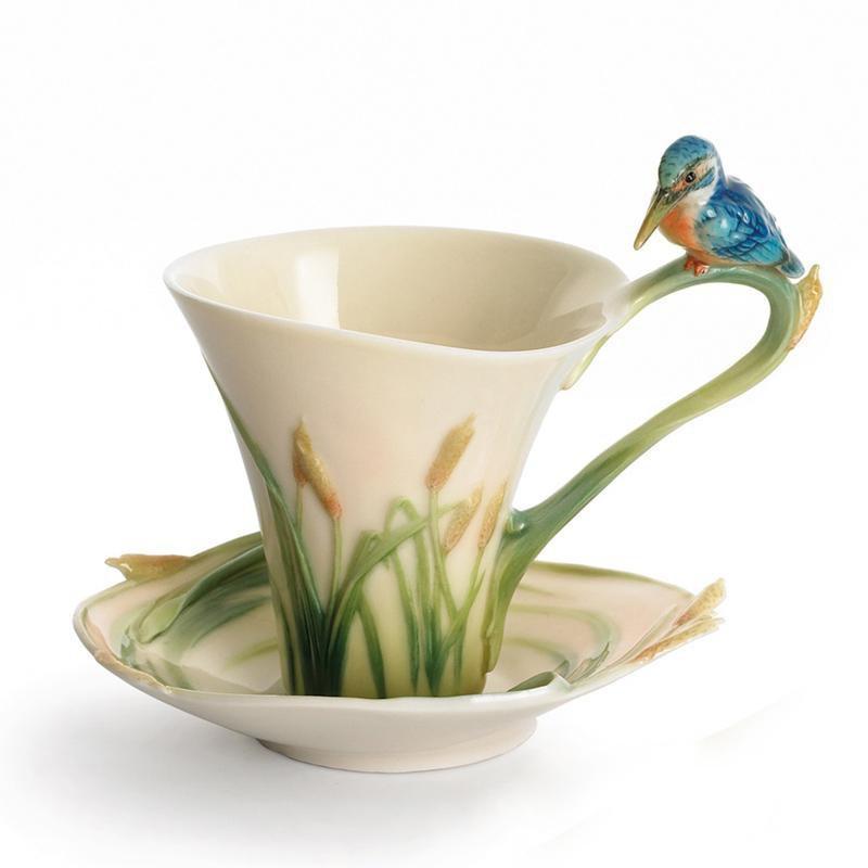 Franz Collection Kingfisher Cup & Saucer FZ01182
