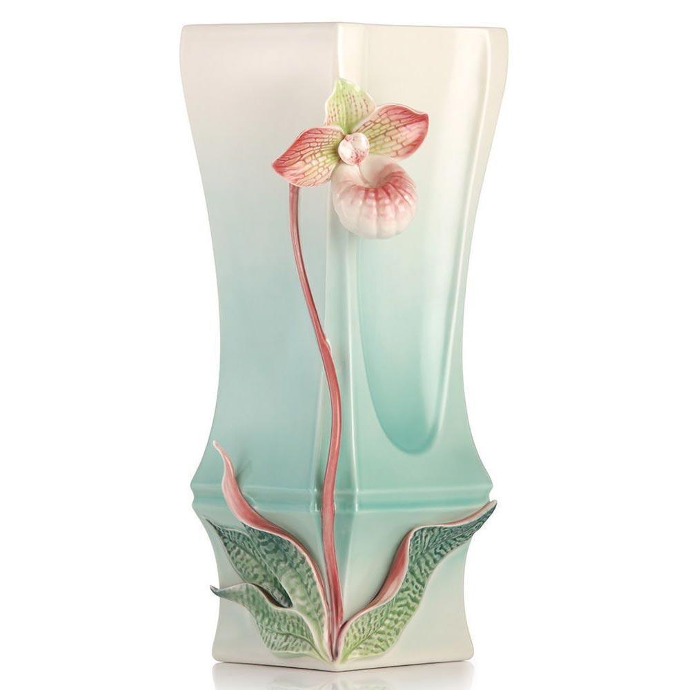 Franz Collection Lady Slipper Orchid Vase FZ03141