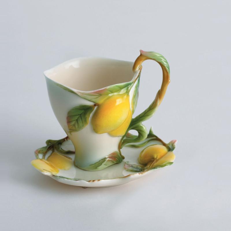 Franz Collection Lemon Cup & Saucer FZ00473