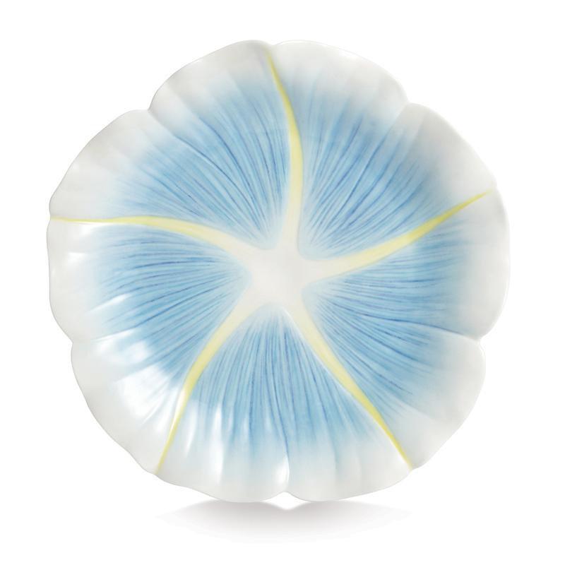 Franz Collection Les Jardin Morning Glory Cake Blue Plate FZ02341A