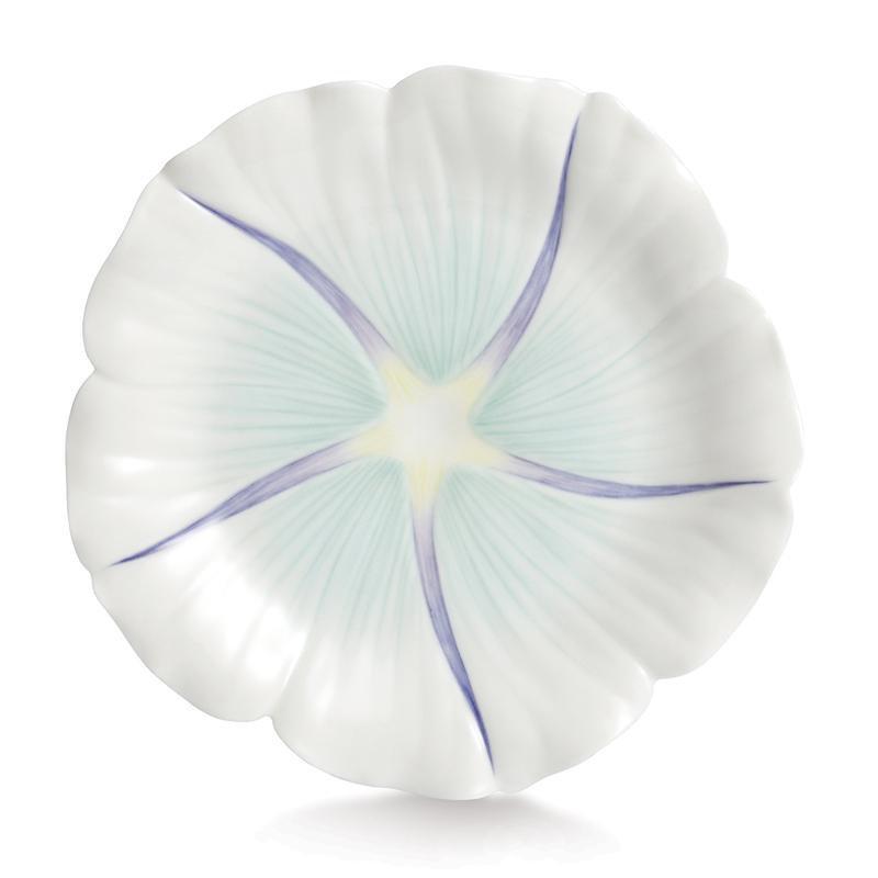 Franz Collection Les Jardin Morning Glory Cake White Plate FZ02341B