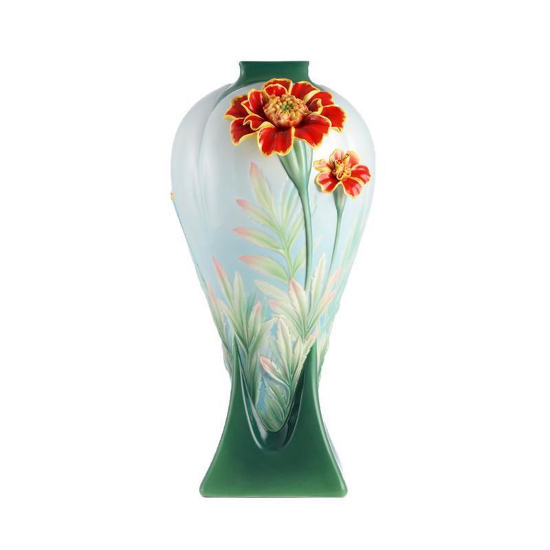 Franz Collection Longevity French Marigold Vase FZ03098
