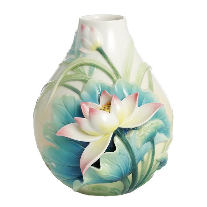 Franz Collection Lotus Harmony Flower Porcelain Small Vase FZ02399
