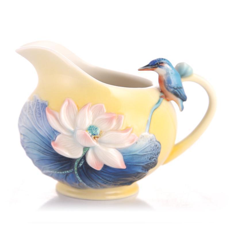 Franz Collection Lotus & Kingfisher Creamer FZ03486