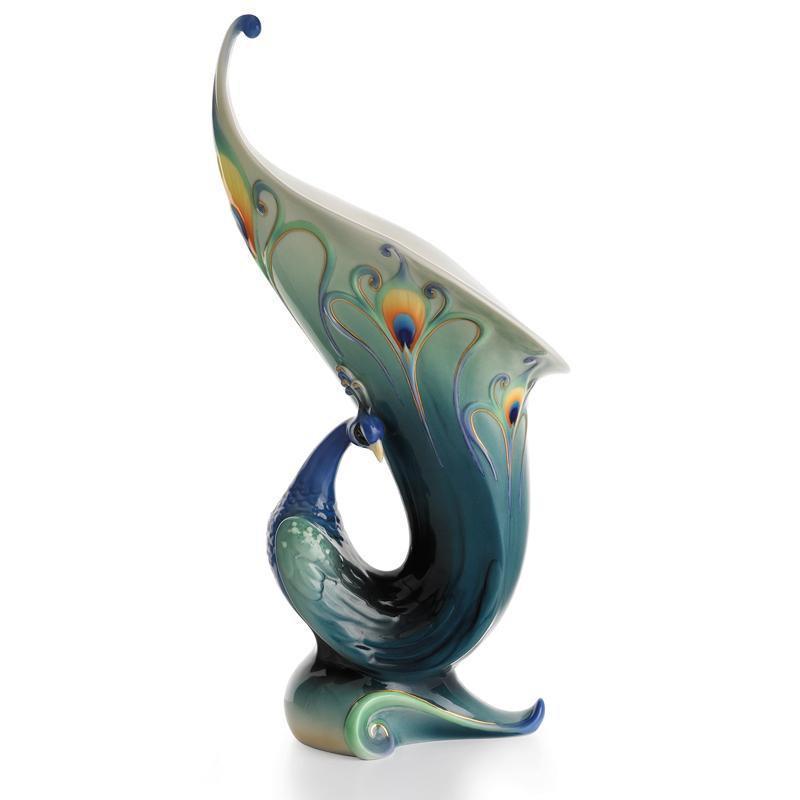 Franz Collection Luminescence Peacock Small Vase FZ01514