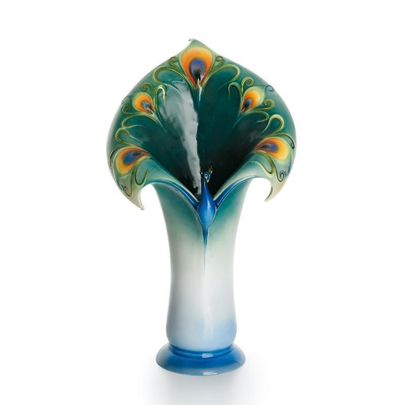 Franz Collection Luminescence Peacock Vase FZ01210