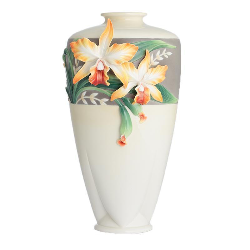 Franz Collection Magnificent Cattleya Orchid Large Vase FZ02881