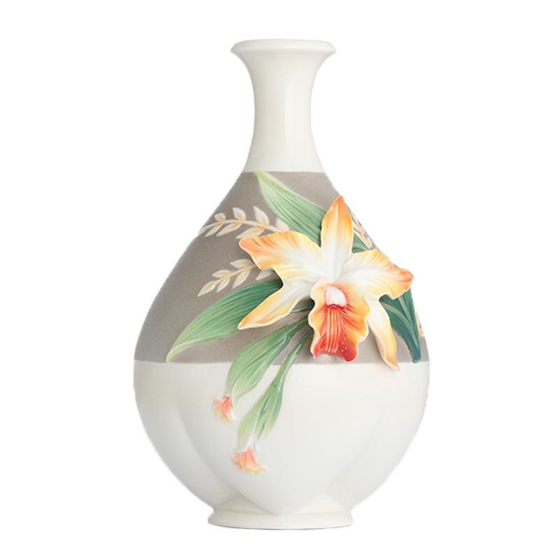 Franz Collection Magnificent Cattleya Orchid Mid Vase FZ02880