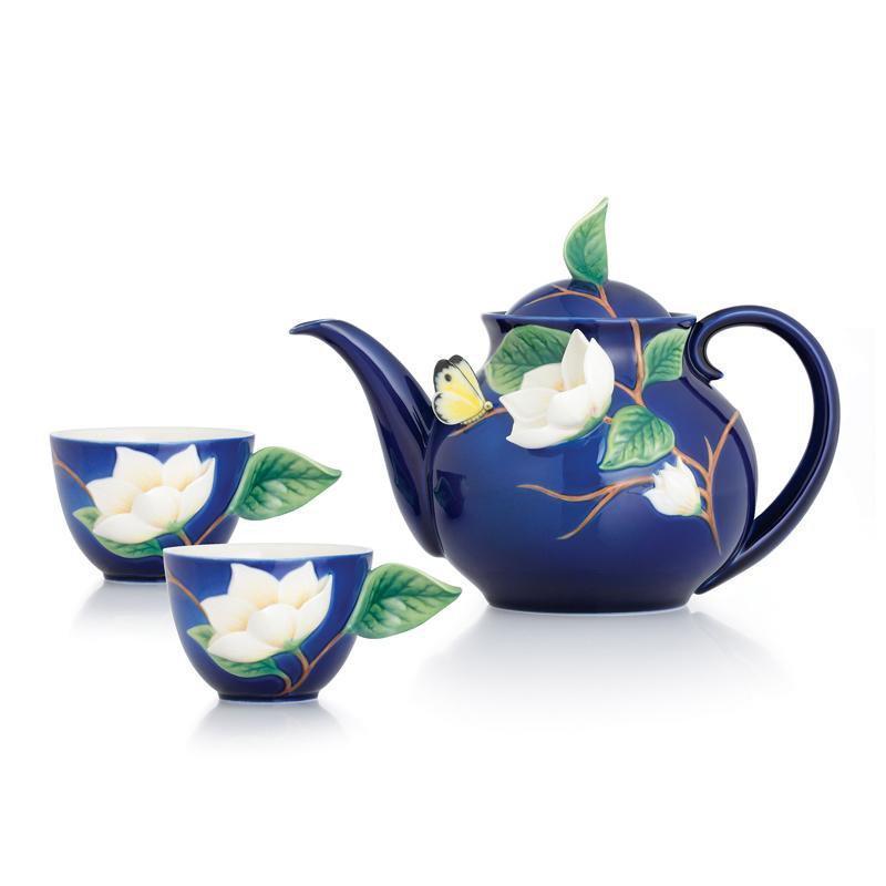Franz Collection Magnolia Teapot Teacup Set FZ03042
