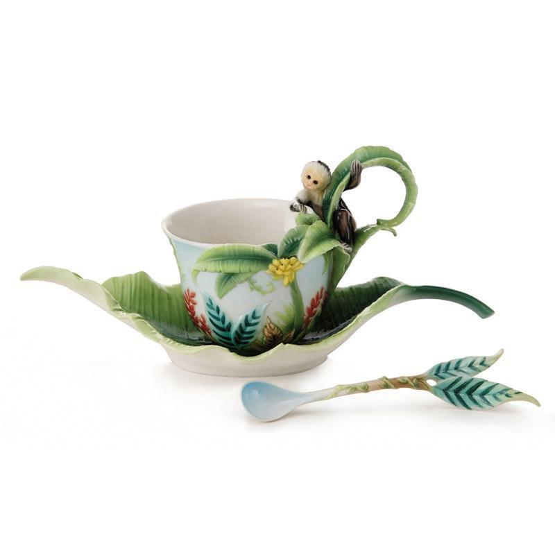 Franz Collection Monkey Mischief Teacup & Saucer FZ02002