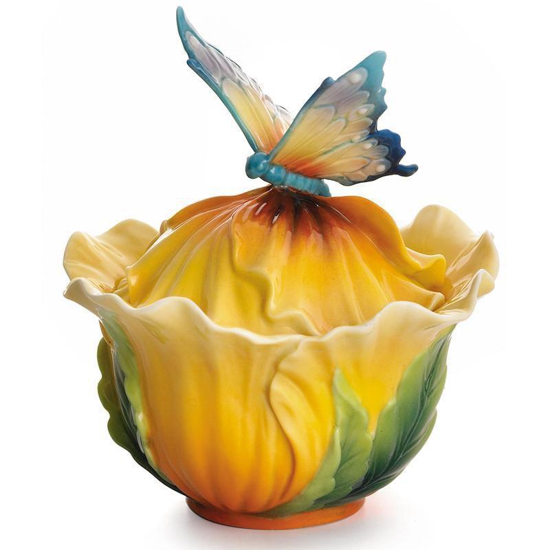 Franz Collection Pansy Lidded Box FZ01864