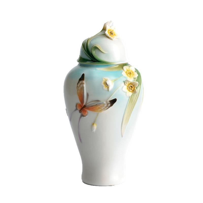 Franz Collection Papillon Butterfly Ginger Jar FZ01266