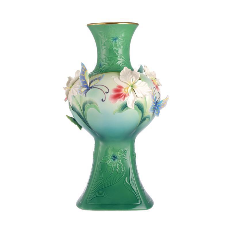 Franz Collection Peace & Blessings Orchid Butterfly Vase FZ03061