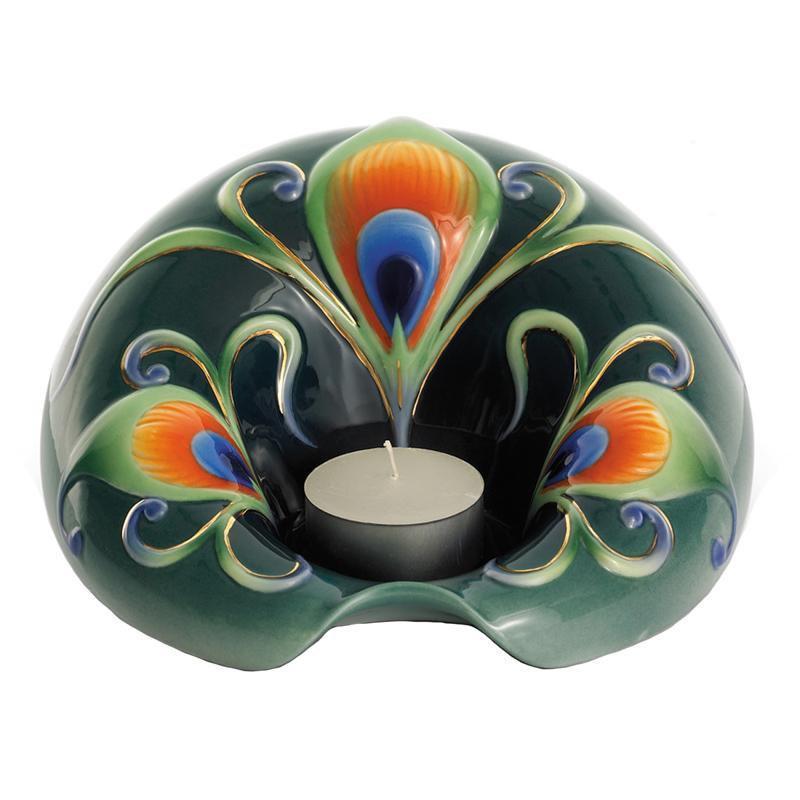 Franz Collection Peacock Splendor Candleholder FZ01645