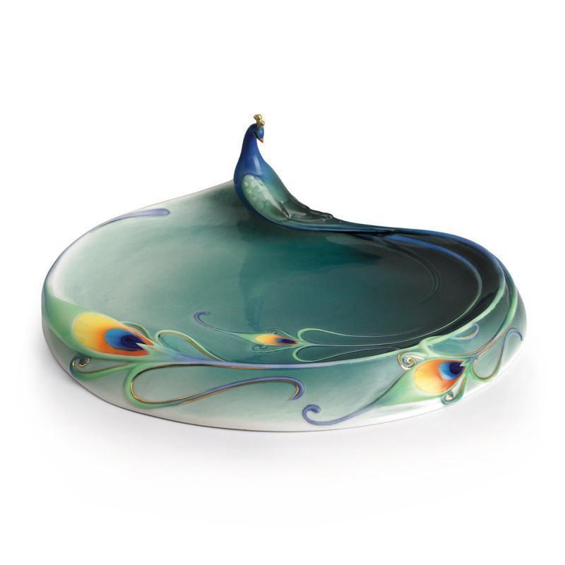 Franz Collection Peacock Splendor Platter FZ01515