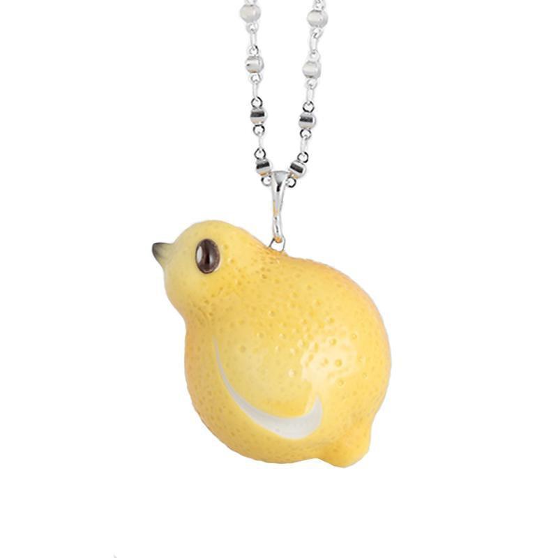 Franz Collection Pear Yellow Bird Necklace FJ00298