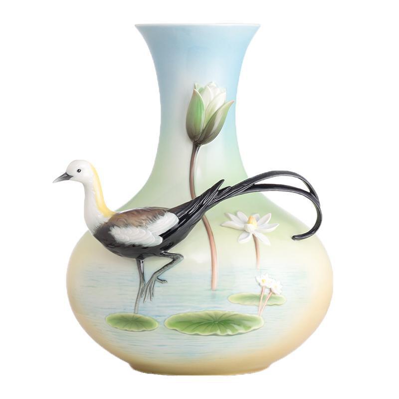 Franz Collection Pheasant Tailed Jacana Large Vase FZ02672