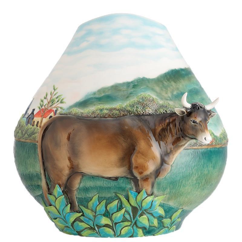Franz Collection Philadelphia Museum Art Landscape With Cattle Medium Vase FZ02681