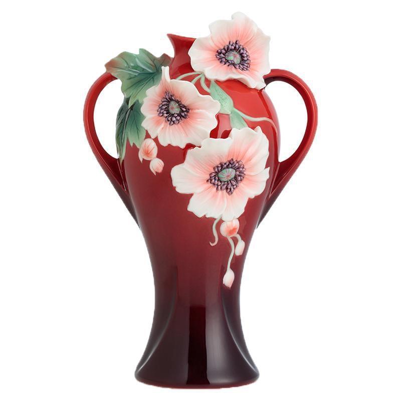 Franz Collection Pink Poppy Medium Vase FZ02621