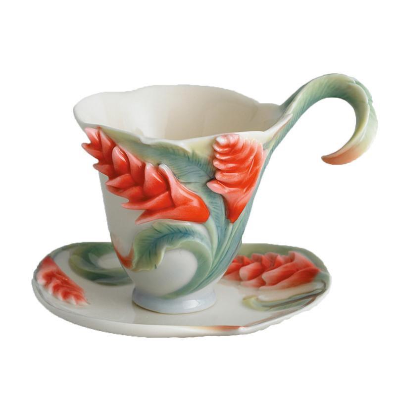 Franz Collection Red Ginger Teacup & Saucer FZ00824