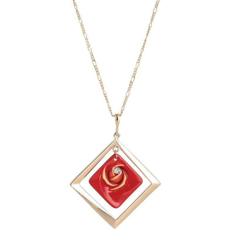 Franz Collection Red Rose Necklace FJ00284