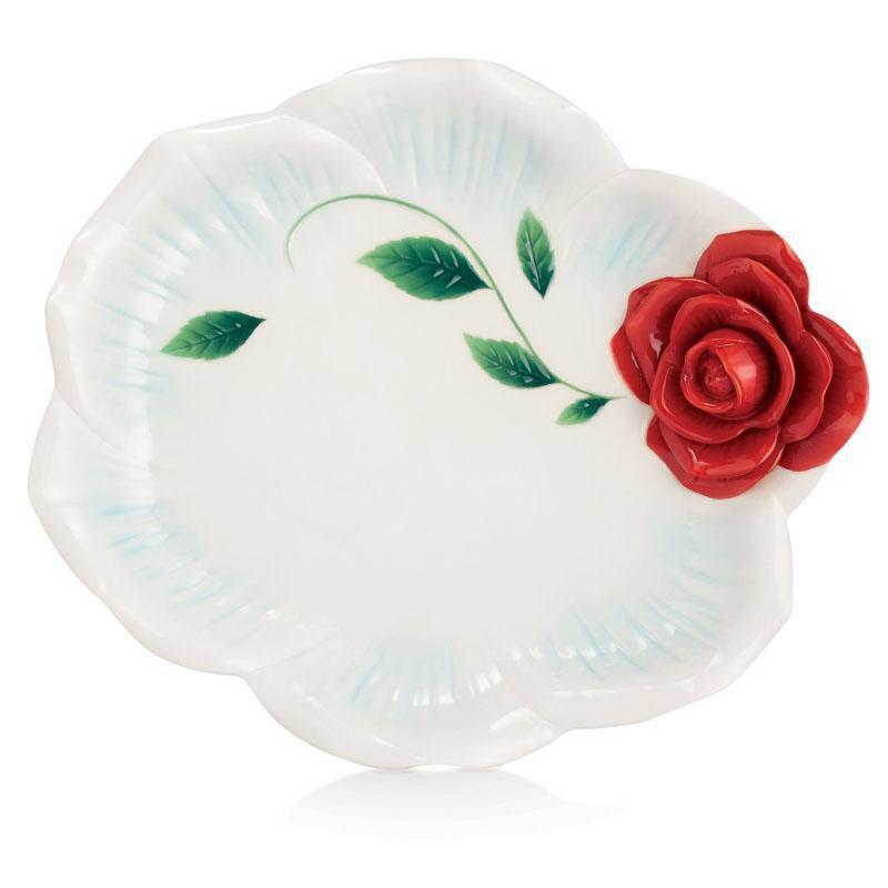 Franz Collection Romance Of The Rose Large Tray FZ02657