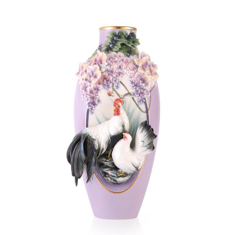 Franz Collection Rooster Vase FZ03509