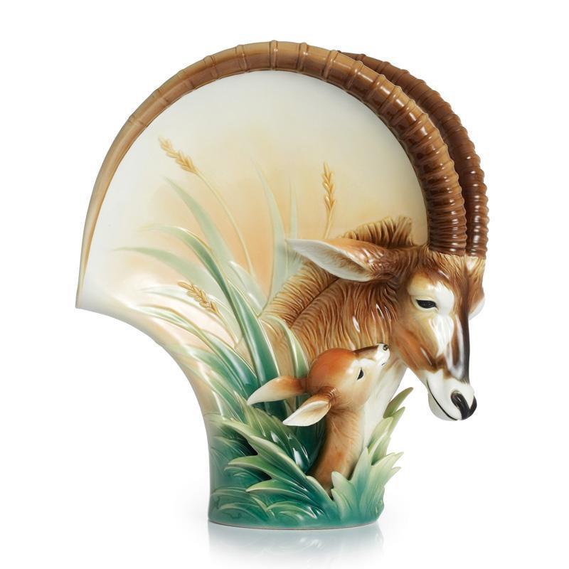 Franz Collection Sable Antelope Porcelain Mid Size Vase FZ02334