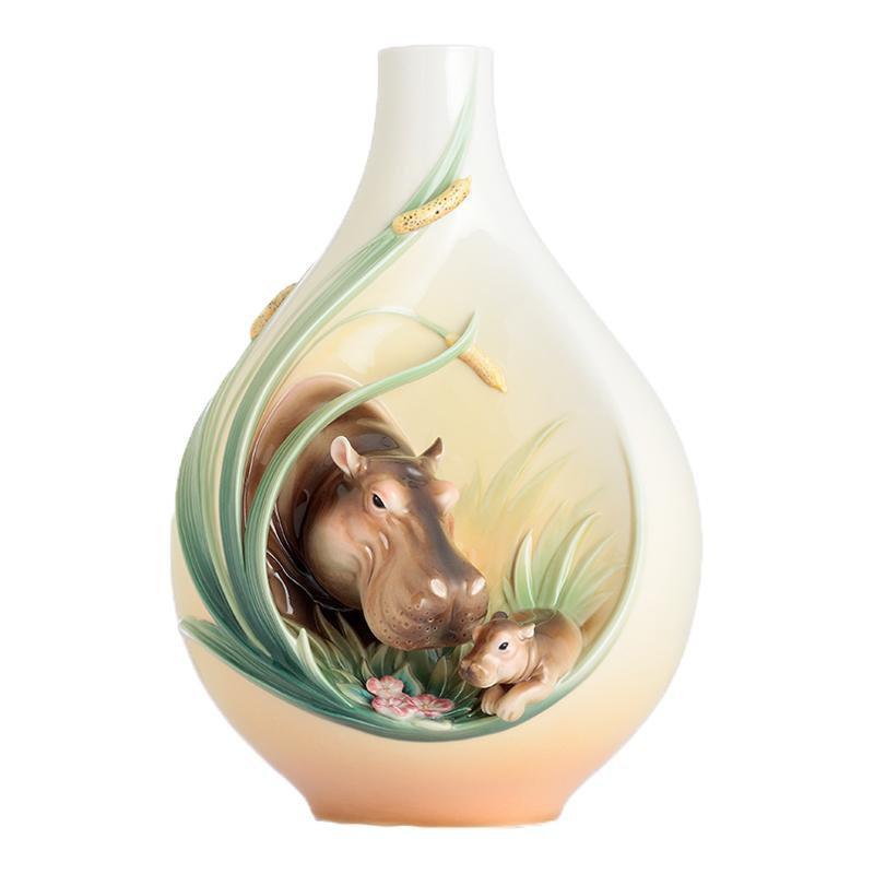 Franz Collection Safari Jungle Beauties Hippo Baby Medium Vase FZ02374