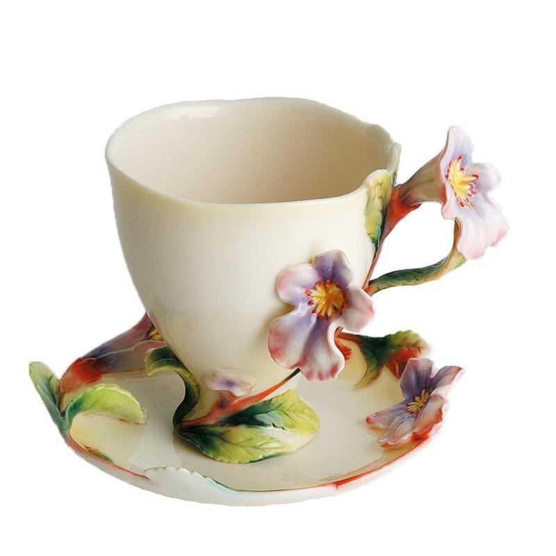 Franz Collection Sage Herb Teacup & Saucer FZ00457