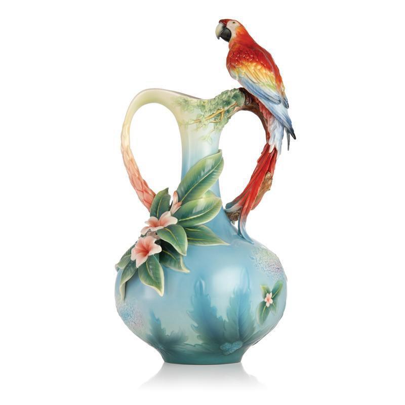 Franz Collection Scarlet Macaw Vase FZ02937