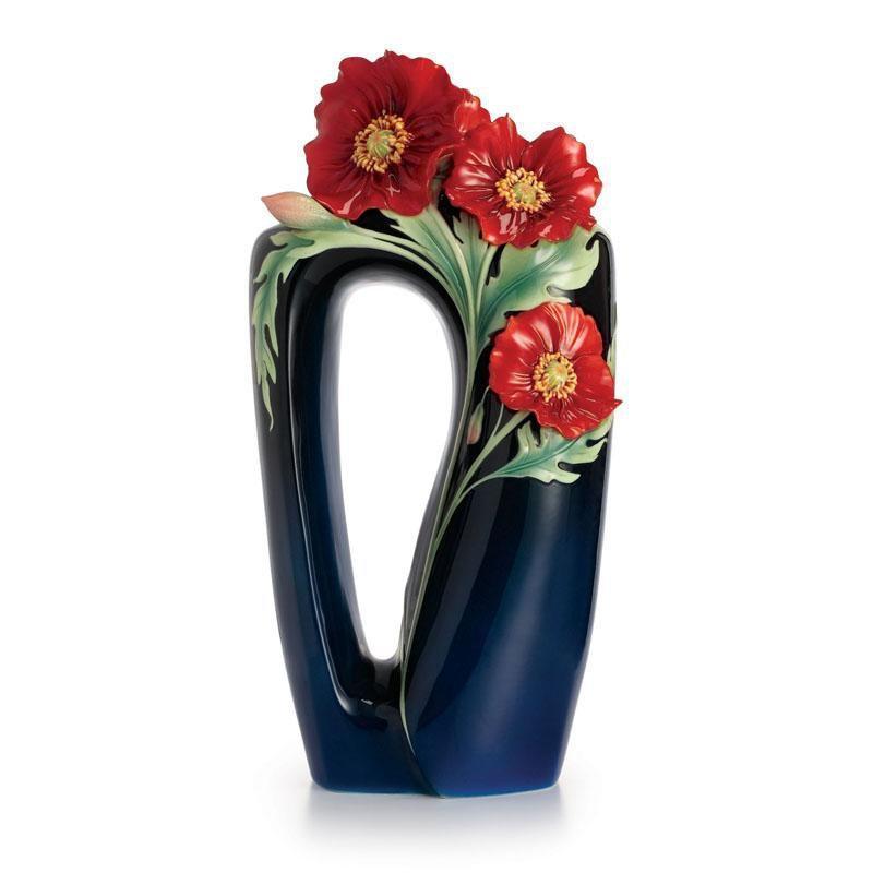 Franz Collection Serenity Poppy Flower Large Vase FZ02425
