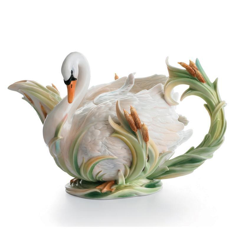 Franz Collection Southern Splendor Swan Teapot FZ01550