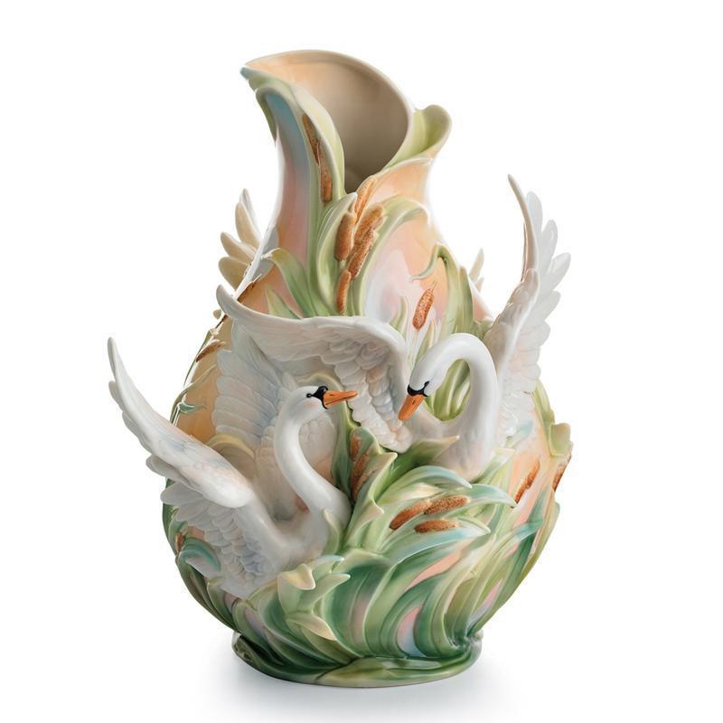 Franz Collection Southern Splendor Swan Vase FZ01552
