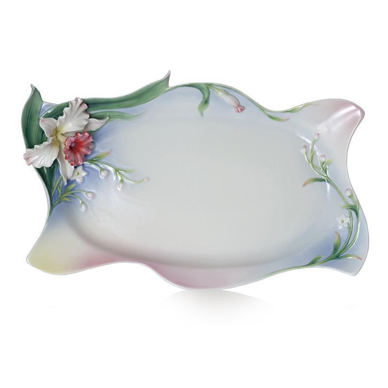 Franz Collection Tea For Two Orchid Tray FZ01968