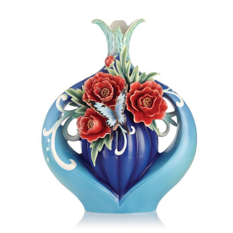 Franz Collection The Everlasting Blessings Evergreen Peony Vase FZ03076