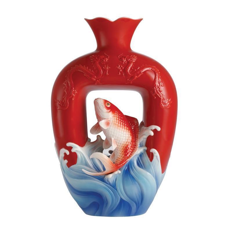 Franz Collection The Jumping Carp Vase FZ03038