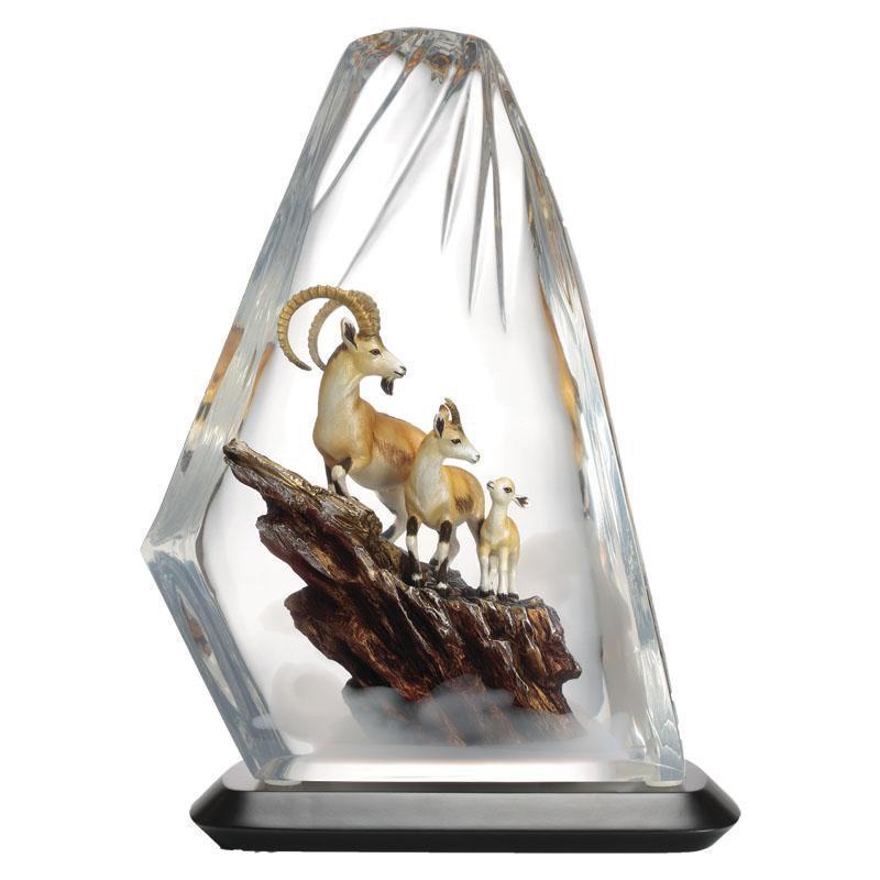 Franz Collection Three Goats Prosperity Lucite Figurine FL00100