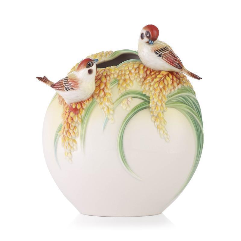 Franz Collection Tree Sparrow Vase FZ03587