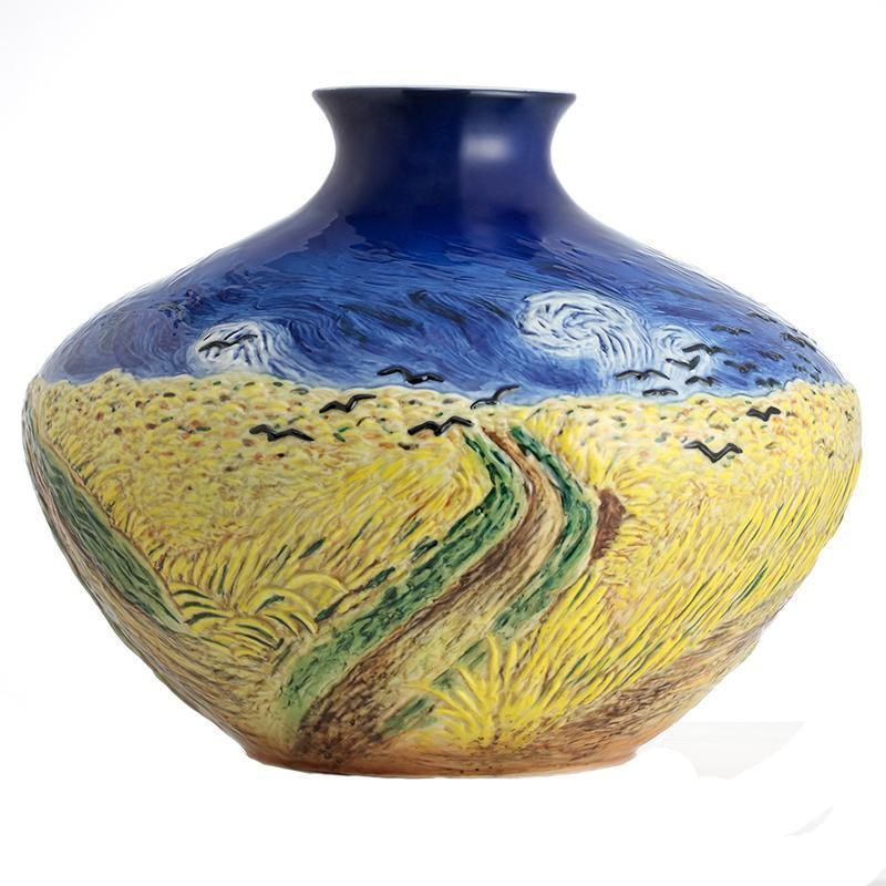 Franz Collection Van Gogh Wheatfield With Crows Medium Vase FZ02685