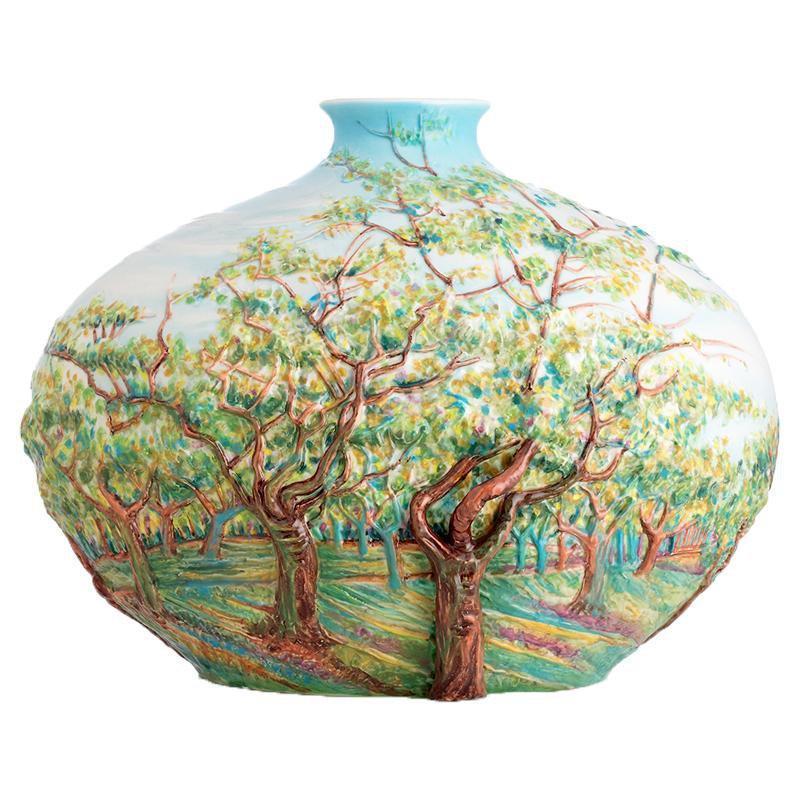 Franz Collection Van Gogh White Orchard Medium Vase FZ02697