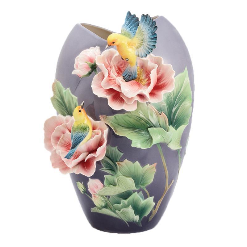 Franz Collection Warbler Taiwan Cotton Rose Vase FZ02941