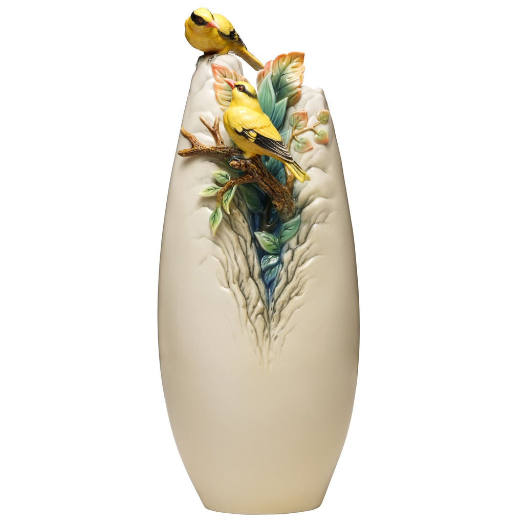 Franz Collection Yellow Oriole Vase FZ03650