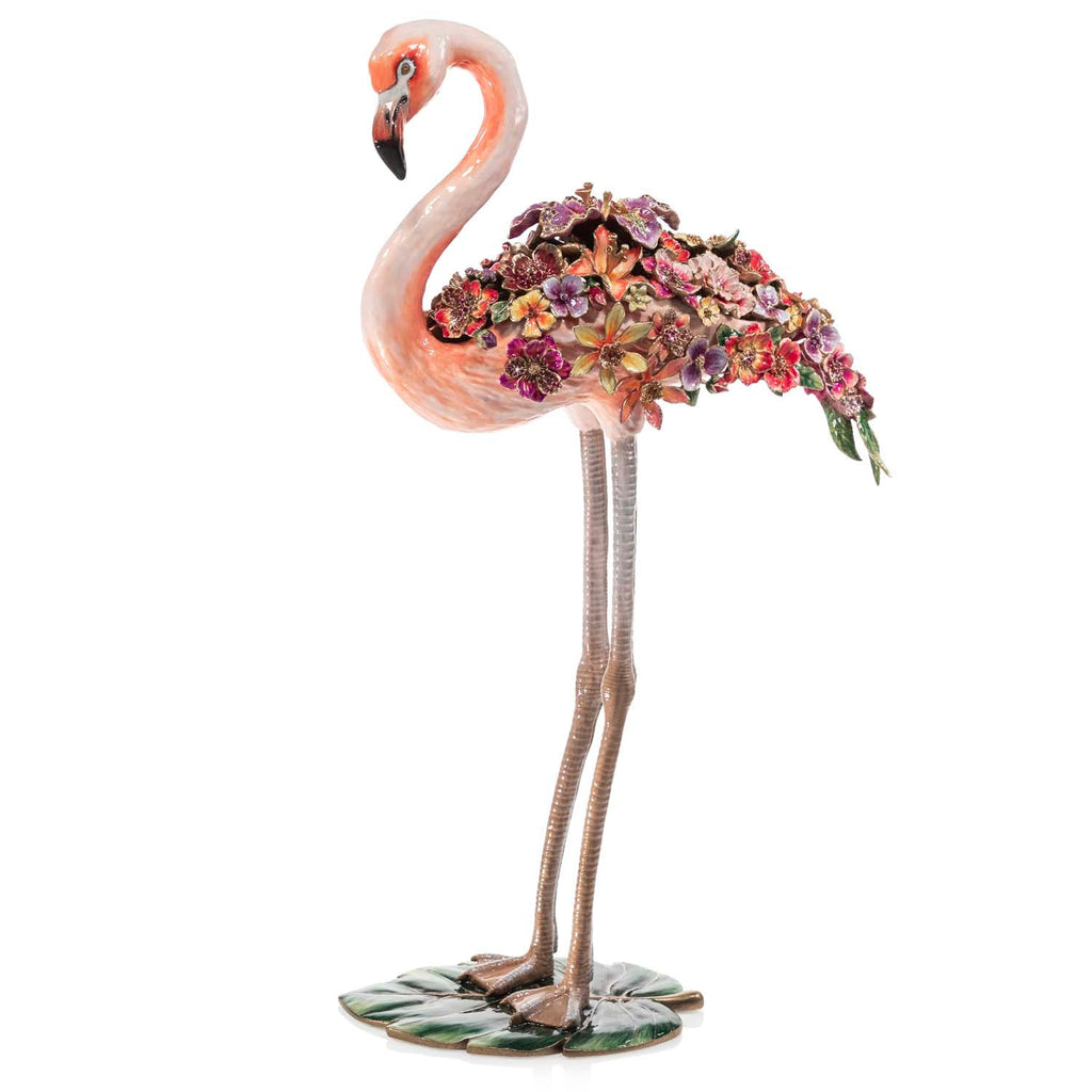 Jay Strongwater Floral Flamingo Figurine SDH1958 456